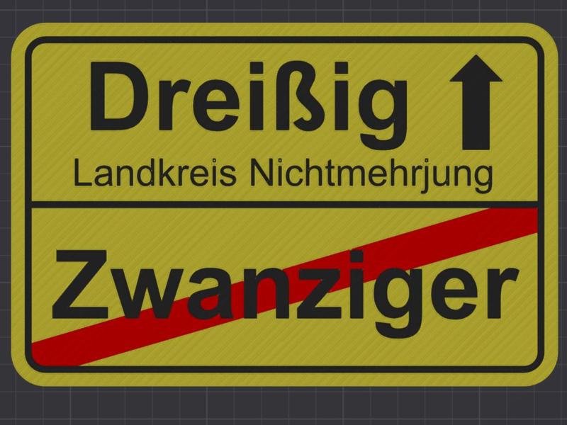 Thirtieth Birthday Gift Street Sign