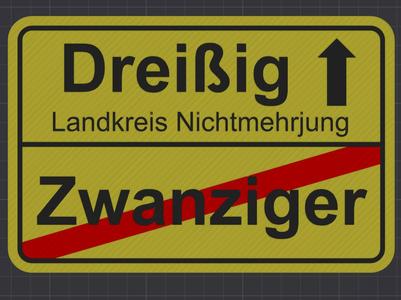 Thirtieth Birthday Gift Street Sign