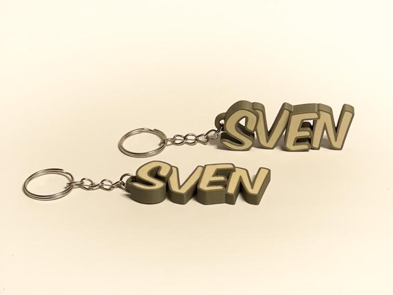 Beautiful keychain with the name Sven