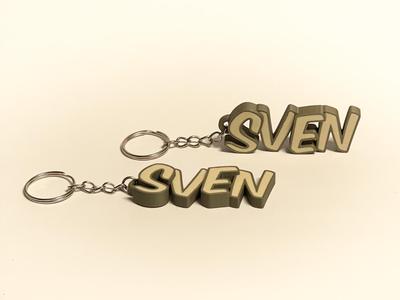 Beautiful keychain with the name Sven