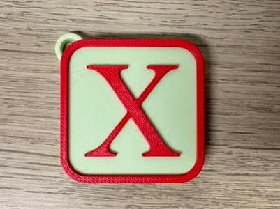 Letter X Keychain