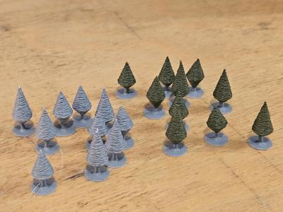 Simple coniferous tree for 1:500 scale models
