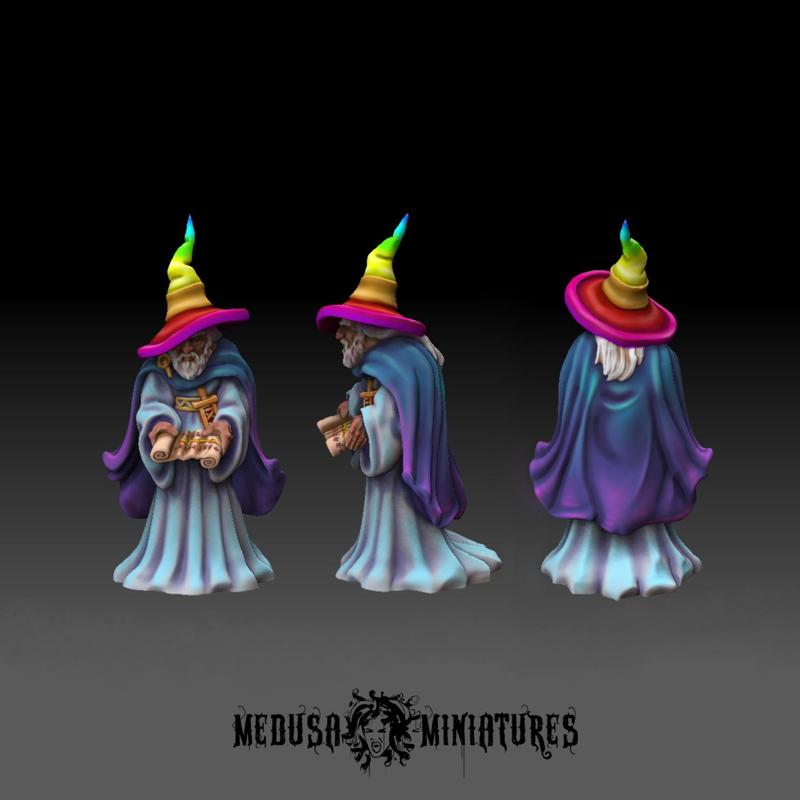 Adventurer - The Rainbow Wizard - Colorful Fantasy Magic User Miniature