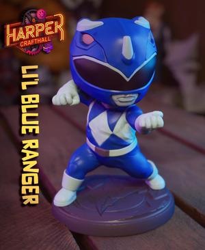 Li'l Blue Ranger - Collectible 90s Kids Action Fanart Figure