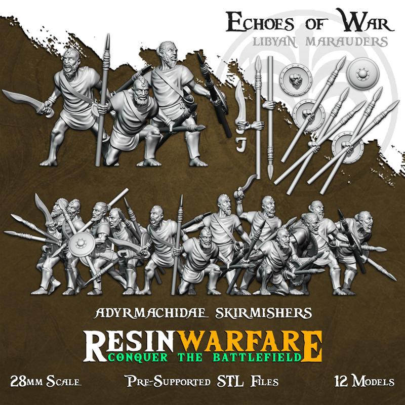 Adyrmachidae Warriors - Echoes of War: Punic Wars