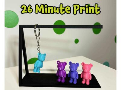Tiny Standing bear Keychain 26 minute print
