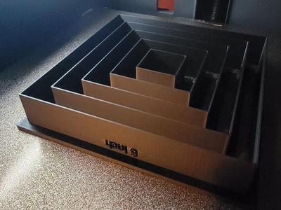 1 inch to 5 inch Square Cutters (QTY 5 - Labeled)