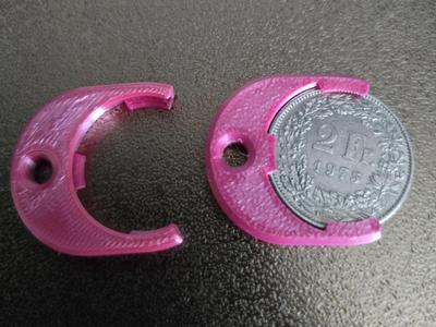 Shopping trolley token keyring CHF 2.-