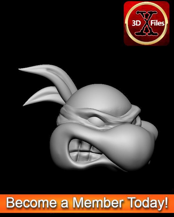 Ninja Turtle Head Sculpt - Mirage  Action Figure - 3D Print File STL