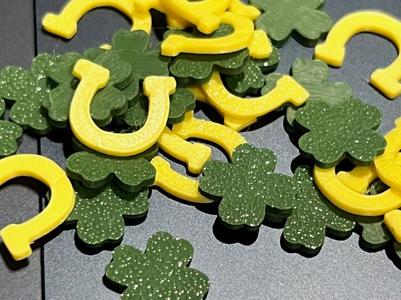 St. Patricks shamrock confetti sensory bin filler 
