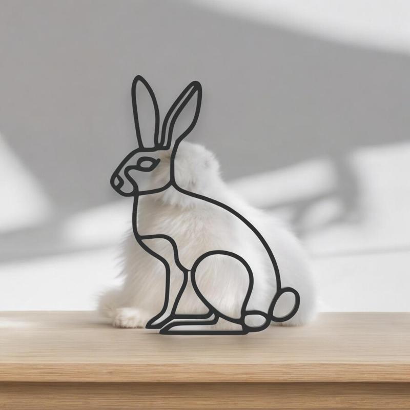 Rabbit Line Art - Desktop Line Art