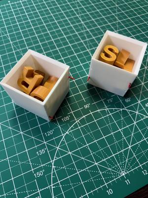 Filament connectable stackable storage bins