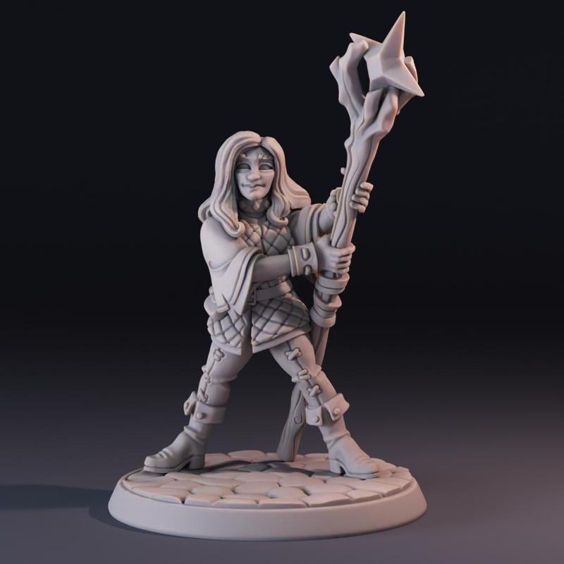 32mm Scale Female Human Wizard Miniature