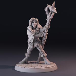 32mm Scale Female Human Wizard Miniature