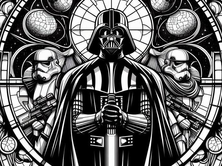 Hueforge Star Wars - Black and White Window Pane
