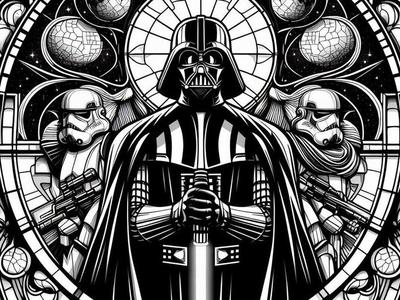 Hueforge Star Wars - Black and White Window Pane