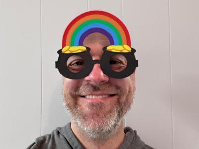 Saint Patrick's Day Pot of Gold Rainbow Glasses