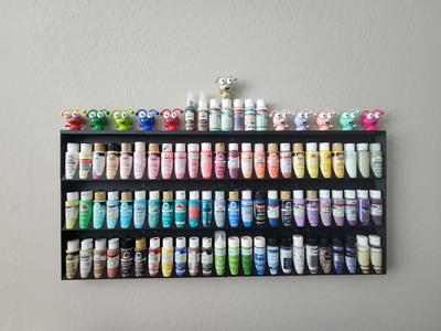 Modular Craft Paint Storage Wall Rack / Shelf