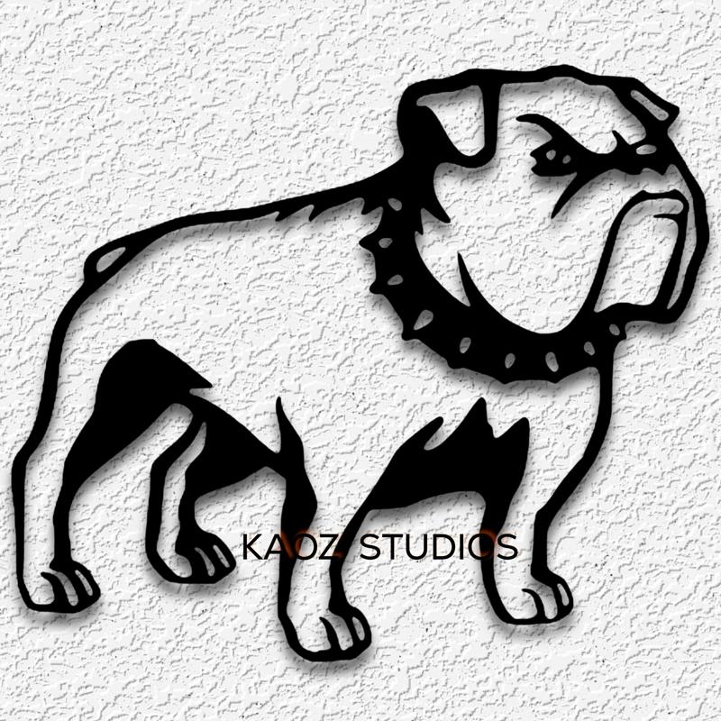 bulldog wall art bullie wall decor dog decoration