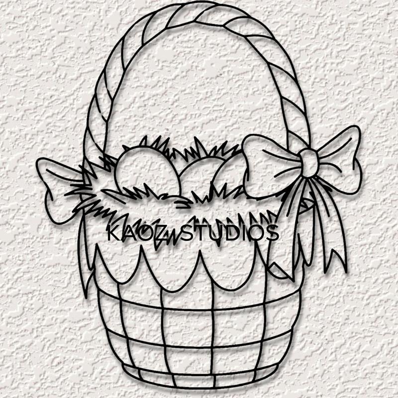 easter basket wall art easter eggs wall decor holiday decoration