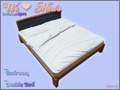 Dollhouse - Double Bed 1:18 1:12