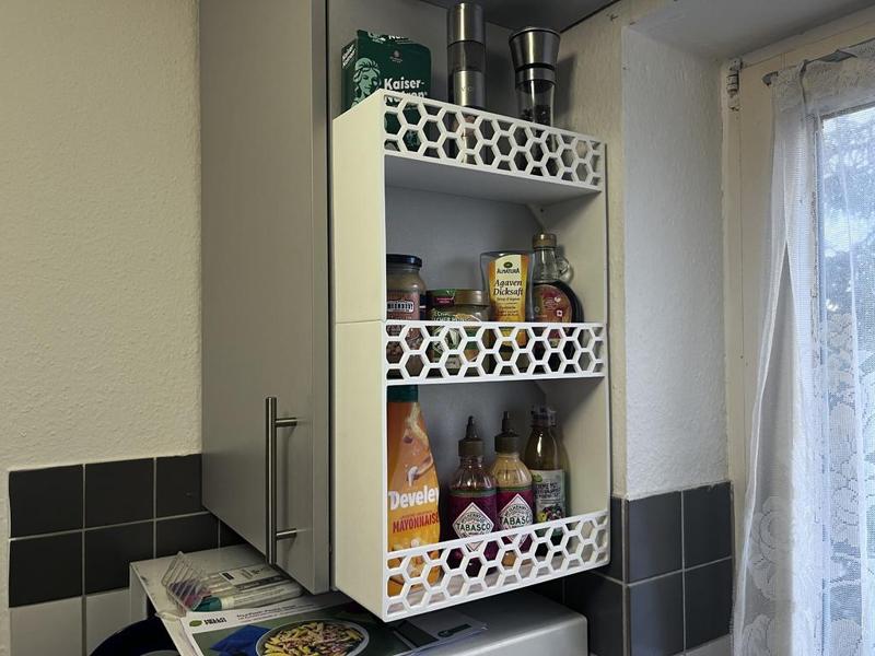 Big Rack with Hexagonal Pattern and Wall Mount for household & kitchen SPICE