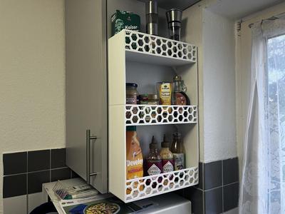 Big Rack with Hexagonal Pattern and Wall Mount for household & kitchen SPICE