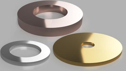 Fully Parametric 3D printed/milled circular saw blade bushing and/or leveling washer for feet/castors