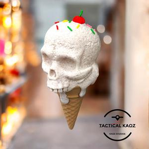 I Scream Skull Ice Cream Cone – Cosplay Prop / Fun Display