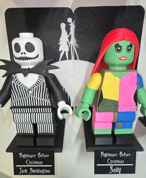 Jack and Sally Multicolor Nameplates and Backers