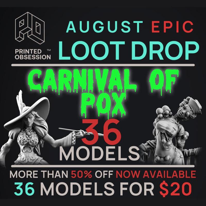 August's  CARNIVAL of POX  Drop - 36 models at +50% OFF!!