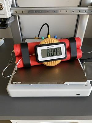 dynamite desk clock