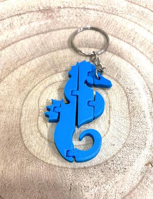 Articulated sea Horse keychain