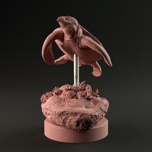 Archelon swimming 1-35 scale pre-supported prehistoric marine turtle