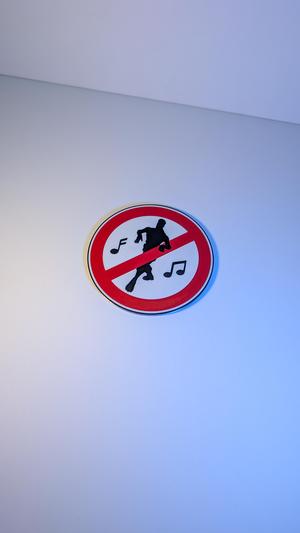 Fortnite-Inspired No Dancing Sign