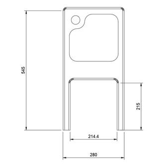 28 mm Replacement key for toilet tissue and paper towel dispensers
