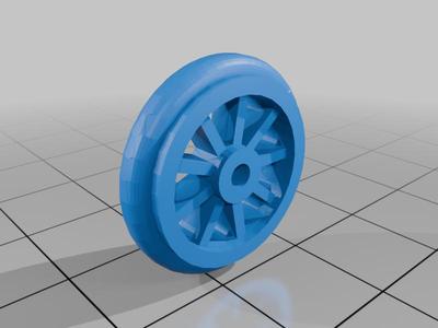 Spoked Wheel / Speichenrad, 2mm axis (Brio compatible)