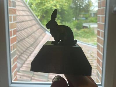 Post Cap Rabbit / 70mm x 70mm