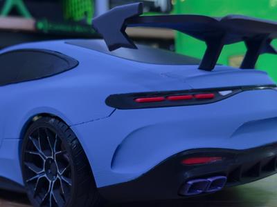 AMG GT 63 Coupe Rear Trunk - Fit for a spoiler.