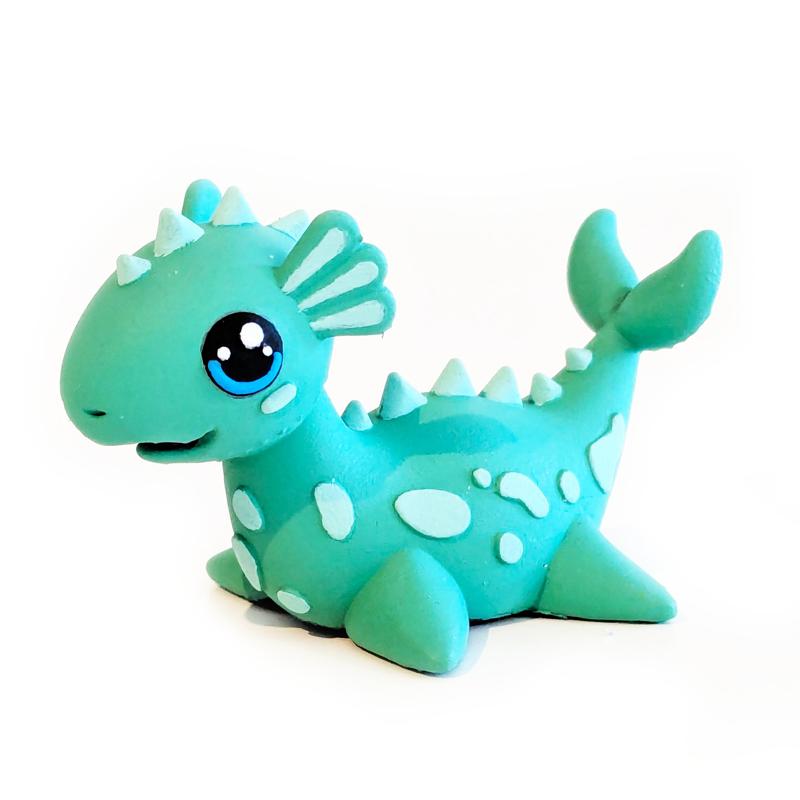 Cute Cryptid Little Loch Ness Monster 3D Printable Collectible Figure 