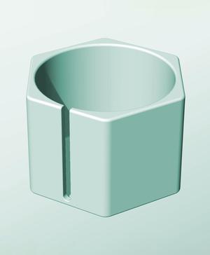 CH162-130-S Modular stacking slotted container for home decor