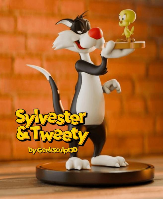 Sylvester and Tweety Figurine for Looney Tunes Fans