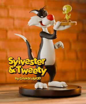 Sylvester and Tweety Figurine for Looney Tunes Fans