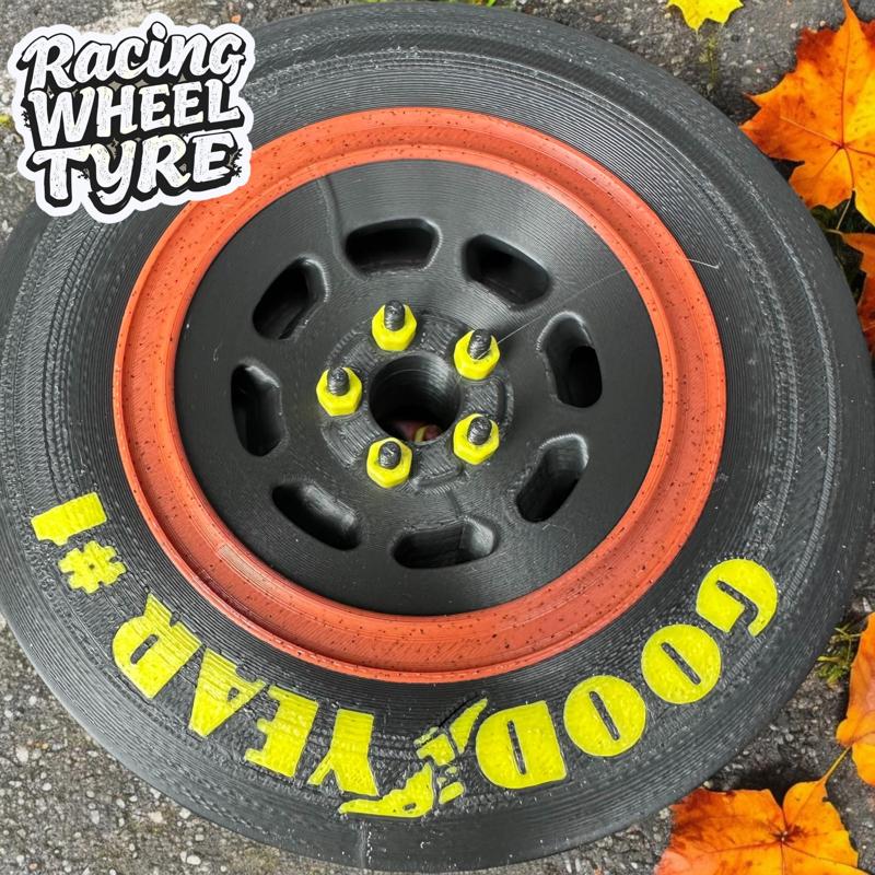 RACING CAR CLASSIC WHEEL AND TIRE COMBO - PREPAINTED