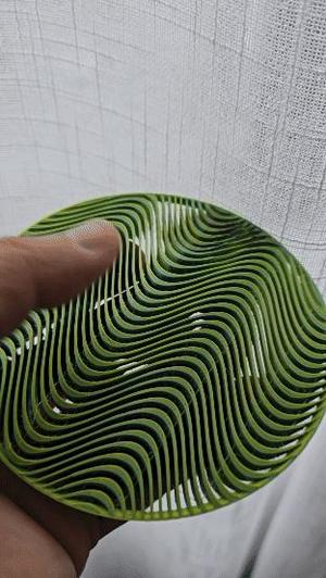 Trippy Sliced Wave Circle Fidget