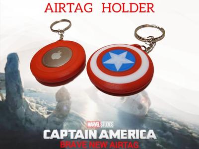 Captain America AirTag Holder