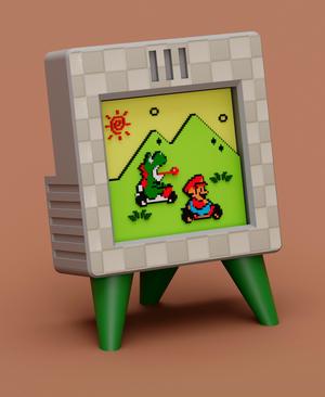 MARIO KART - Pixel Voxel Art Frame (No support, 3MF included)