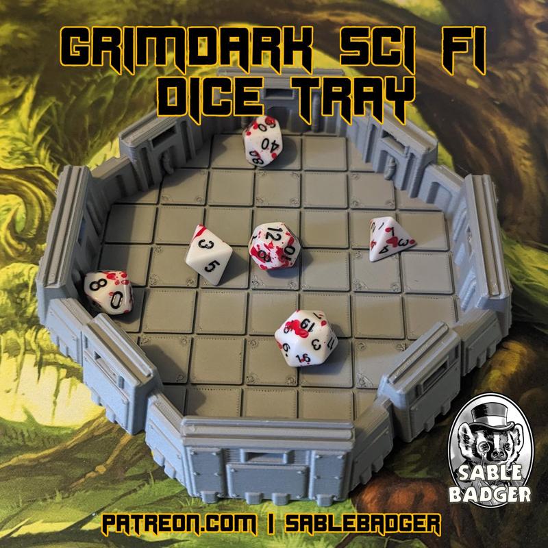 Grimdark Sci Fi Dice Tray