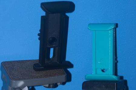 Tripod phone holder, better hole
