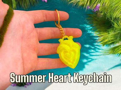 Neon Heart Keychain 